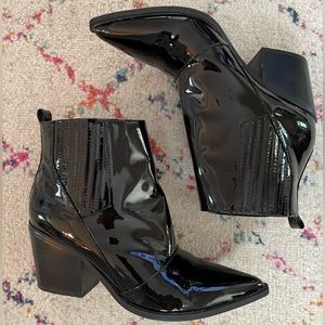 Aldo Shoes Short Cowboy Patent Boot